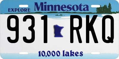 MN license plate 931RKQ