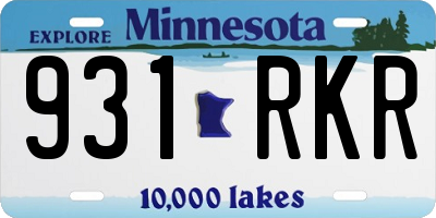 MN license plate 931RKR
