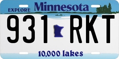 MN license plate 931RKT