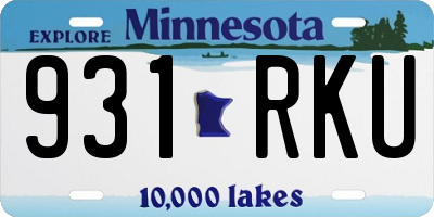 MN license plate 931RKU