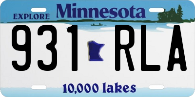 MN license plate 931RLA