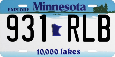 MN license plate 931RLB