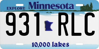 MN license plate 931RLC