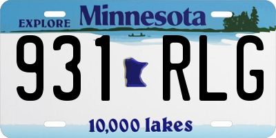 MN license plate 931RLG