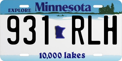 MN license plate 931RLH