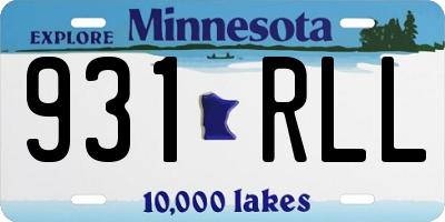 MN license plate 931RLL