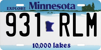 MN license plate 931RLM