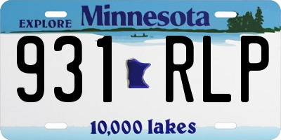 MN license plate 931RLP