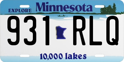 MN license plate 931RLQ