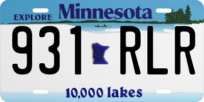 MN license plate 931RLR