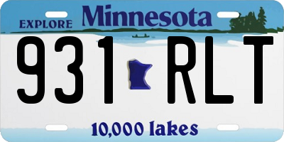 MN license plate 931RLT