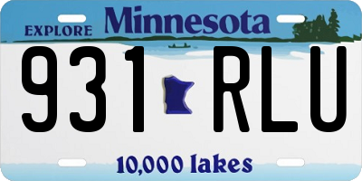 MN license plate 931RLU