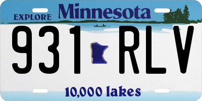 MN license plate 931RLV