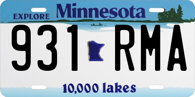 MN license plate 931RMA