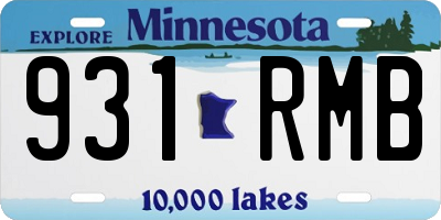 MN license plate 931RMB