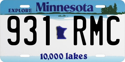 MN license plate 931RMC