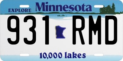 MN license plate 931RMD