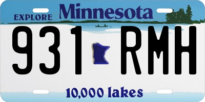 MN license plate 931RMH