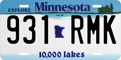 MN license plate 931RMK