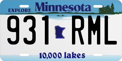 MN license plate 931RML