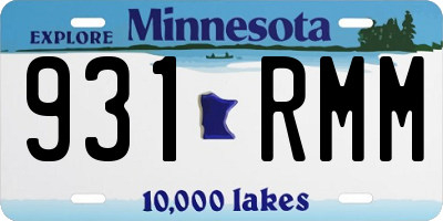 MN license plate 931RMM