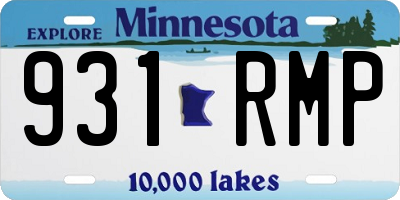 MN license plate 931RMP