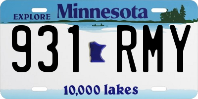 MN license plate 931RMY