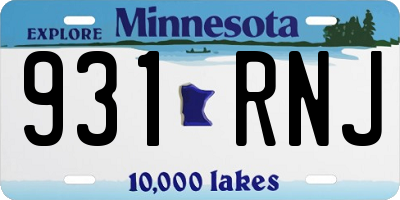 MN license plate 931RNJ