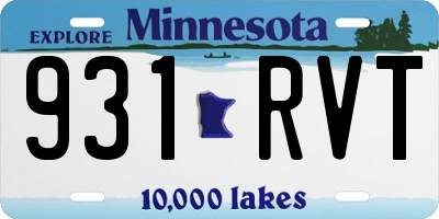 MN license plate 931RVT