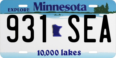 MN license plate 931SEA