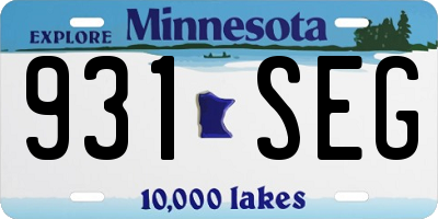 MN license plate 931SEG