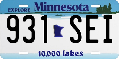 MN license plate 931SEI