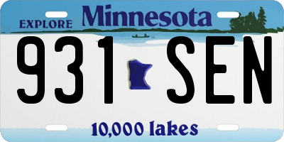 MN license plate 931SEN