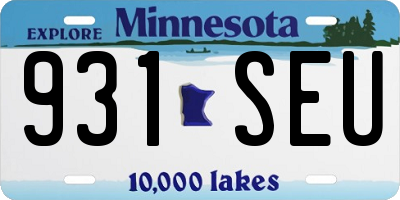 MN license plate 931SEU