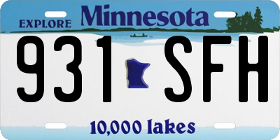 MN license plate 931SFH