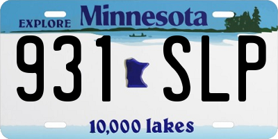 MN license plate 931SLP
