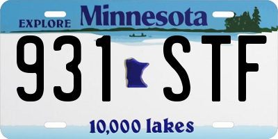 MN license plate 931STF