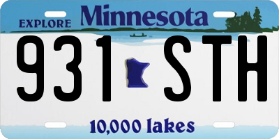 MN license plate 931STH