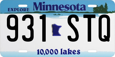 MN license plate 931STQ