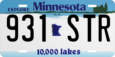 MN license plate 931STR