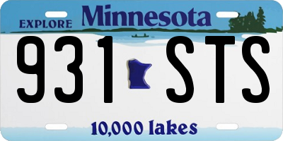 MN license plate 931STS