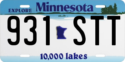 MN license plate 931STT