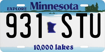 MN license plate 931STU