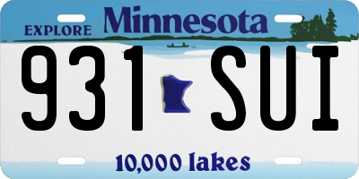 MN license plate 931SUI