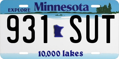 MN license plate 931SUT