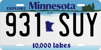 MN license plate 931SUY