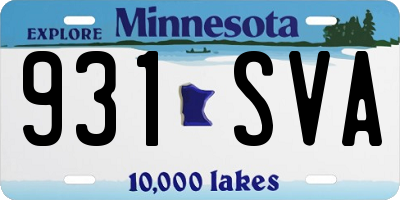 MN license plate 931SVA