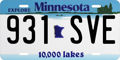 MN license plate 931SVE