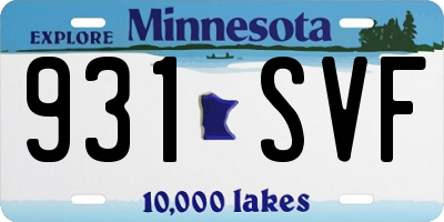 MN license plate 931SVF