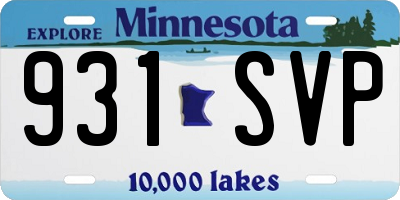 MN license plate 931SVP